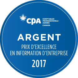 CPA Argent Prix d'excellence en information d'entreprise 2017