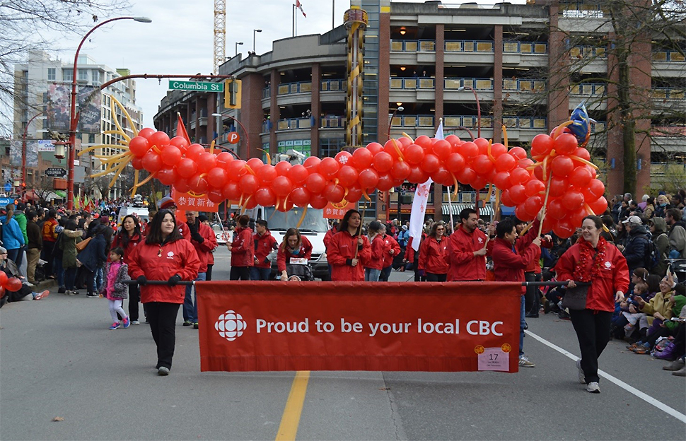 CBC Vancouver marching