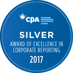CPA Silver Award of Excellence In Corporate Reporting 2017